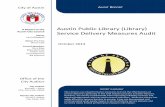 A Report to the Austin Public Library (Library) Austin ... · analyzed Library performance measures ... Based on an analysis of performance measure data collected by the American