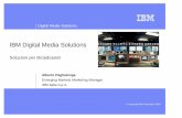 IBM Digital Media Solutions - Aeranti · IBM Digital Media Solutions Soluzioni per Broadcaster . ... (GPFS), TSM, DB2, Websphere. Storage is provided on FastT and LTO 2. IBM p- and