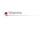Vitamins - USMFbiochimia.usmf.md/.../152/files/sites/152/2017/10/water-vitamins.pdfVitamin classification Lipid-soluble vitamins (A, D, E and K) ... Vitamin D - deficincy Failure of