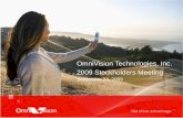 OmniVision Technologies, Inc. 2009 Stockholders … Technologies, Inc. 2009 Stockholders Meeting. September 24, ... Company’s most recent annual report filed on Form 10-K and most