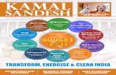 TRANSFORM, ENERGISE & CLEAN INDIA - Bharatiya ...yahoo.co.in mail@kamalsandesh.org Website: Fortnightly Magazine 4 I KAMAL SANDESH I 16-28 FEBRUARY, 2017 @narendramodi “Swachh Bharat