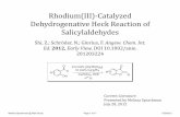 Rhodium(III)‐Catalyzed Dehydrogenative Heck Reaction of ...ccc.chem.pitt.edu/wipf/Current Literature/Melissa_12.pdf · Melissa Sprachman @ Wipf Group Page 1 of 17 7/29/2012 Functionalization