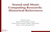 Sound and Music Computing Research: Historical Referencessmcnetwork.org/files/1-SMC-Research-History.pdf · Sound and Music Computing Research: Historical References Xavier Serra