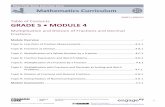 MODULE Table of Contents GRADE 5 • MODULE 4 - … Module 4, students learn to multiply fractions and decimal fractions, and begin working with fraction division. Topic A opens the