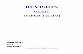 REVISION - KCPE-KCSE · REVISION MUSIC PAPER 3 (511/3) SAMPLE PAPER 1 ... Differentiate between melodic music instruments and rhythmic music instruments in ... Melodic curve 1mk