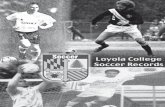Loyola College Men’s Soccer Record Book - .Loyola College Men’s Soccer Record Book Loyola Records