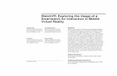 WatchVR: Exploring the Usage of a Smartwatch for ... · 3D pointing; smartwatch; nomadic virtual reality; mobile virtual reality ACM Classiﬁcation Keywords ... inal google cardboard