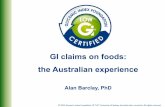 GI claims on foods: the Australian experience - Oldways .GI claims on foods: the Australian experience