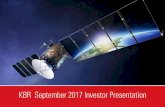 KBR September 2017 Investor Presentation - …s2.q4cdn.com/.../2017/09/KBR-September-2017-Investor-Presentation.pdf2 Investor Presentation KBR Investor presentation | KBR 2 2 This