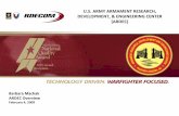 U.S. ARMY ARMAMENT RESEARCH, DEVELOPMENT, ENGINEERING ... · U.S. ARMY ARMAMENT RESEARCH, DEVELOPMENT, & ENGINEERING CENTER ... class workforce to execute and manage integrated life‐cycle