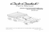 Part’s Manual - Cub Cadet · Part’s Manual PRINTED IN U.S.A. FORM NO. ... Rubber 1 26 631-04008 Wheel, ... 46 607-04010 Brush Guard 1 47 736-3050 Washer, Flat, ...