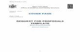 COVER PAGE REQUEST FOR PROPOSALS TEMPLATE · From the issuance of this Request for Proposals (RFP) until awards are made, ... Commission staff will review each proposal to determine