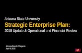 Arizona State University Strategic Enterprise Plan Strategic... · Arizona State University Strategic Enterprise Plan: ... • 60% pass rate on the CPA exam. ... • Over 90% of graduates