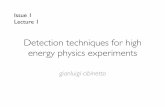 Detection techniques for high energy physics experiments · 2012-10-24 · Detection techniques for high energy physics experiments! gianluigi cibinetto!! ... high energy physics