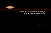 The Australian Army: An Aide-Memoire · The Australian Army ... The Armoured Cavalry Regiment ... To achieve all of this the Army has embraced manoeuvre theory that uses physical