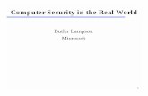 Butler Lampson Microsoft · 2018-01-04 · Elements of Security Policy: Specifying security ... Alice connects to Spectra, ... View a resource object O as a principal