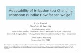 Adaptability of Irrigation to a Changing Monsoon in India ...pubdocs.worldbank.org/en/686691474052630098/4B-2-Esha-Zaveri.pdf · Adaptability of Irrigation to a Changing ... Mukherji,