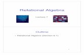 Relational Algebra - École Polytechnique Fédérale de ...lsir · Relational Algebra ¥Formalism for ... John 999999999 Tony 777777777 Dependents EmployeeSSN Dname 999999999 Emily