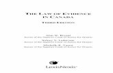 THE LAW OF EVIDENCE IN CANADA - gbv.de · xiv table of contents chapter 2: types of evidence and conditions for the receipt of evidence 37 i. types of evidence that can be received