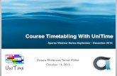 Course Timetabling With UniTime Making Changes Making changes 1. Minimal Perturbation Mode (MPP) • When many changes are needed • Fully automated (default conﬁguration with the