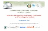 United Nations Environment Programme en.lighten … · 2015-06-01 · Overview of Monitoring, Verification & Enforcement on Efficient Lighting Products ... § self-certification schemes