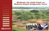 Methods of Field Trials of - wpro.who.int · Methods for field trials of malaria rapid diagnostic tests. ... Factors Affecting Test Performance 27 V. Quality Assurance 31 ... Philippines