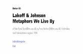 Metaphors We Live By - Franz Kampp Berliner George Lakoff & Mark Johnson: Metaphors We Live By 1 Concepts We Live By 4 2 The Systematicity of Metaphorical Concepts 4 …