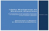Idaho Workgroup on Medicaid Expansion Workgroup Final...  Idaho Workgroup on Medicaid Expansion