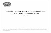 REAL PROPERTY TRANSFER TAX DECLARATION - City of Chicago · REAL PROPERTY TRANSFER TAX DECLARATION ... o Located within Deed or other instrument of ... • Beneficial Interest in