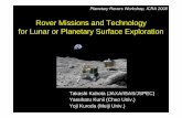 Rover Missions and Technology for Lunar or Planetary ...€¦ · Principle for Space Exploration Political Objectives: – Expand human activities to the Moon as the nearest celestial