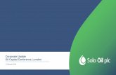 Corporate Update Oil Capital Conference, London · Corporate Update Oil Capital Conference, ... its presentation or distribution form the basis of, ... Google X Project Loon –“Balloon