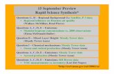 15 September Preview Rapid Science Synthesis* September Preview Rapid Science Synthesis* * Question I – Chemical mechanisms: Moody Tower data • Ozone and radical production (Moody