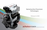 Marketing New Powertrain Technologies - umtri.umich.edu · Achates Power Opposed Piston Engines Power – Beats Efficiency – 30% improvement Emissions – Meets w/ conventional