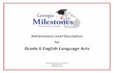 Grade 6 English Language Arts - Georgia Department … 6 Georgia End-of-Grade: English Language Arts September 2015