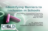 Identifying Barriers to Inclusion in .Identifying Barriers to Inclusion in Schools ... score was