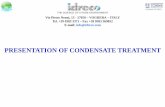 PRESENTATION OF CONDENSATE TREATMENT - … · PRESENTATION OF CONDENSATE TREATMENT Via Pietro Nenni, 15 - 27058 – VOGHERA – ITALY ... The DECOREX® filter consists of a pressure