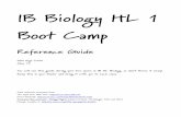 IB Biology HL 1 Boot Camp - Prince Edward Island Biology/files/IBHLBootCampPacket2009.pdfIB Biology HL 1 Boot Camp Reference Guide Allen High School Allen, TX You will use this guide