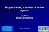 Biopesticides, a review of active agents - Home | Food and ... · Biopesticides, a review of active ... Reports of allergic reactions among mass production ... Paecilomyces lilacinus