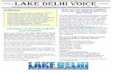 Lake Delhi Voicelakedelhi.org/wp-content/uploads/2017/12/LakeDelhiVoice...Lake Delhi Voice Newsletter of the Lake Delhi Taxing District and Community—December, 2017 Lake Delhi Dam