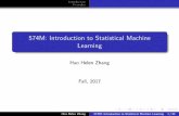 574M: Introduction to Statistical Machine Learningmath.arizona.edu/~hzhang/math574m/2017Lect1.pdf · 2017-08-08 · Introduction Examples 574M: Introduction to Statistical Machine