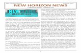 New Horizon Church January 2018 NEW HORIZON NEWS · New Horizon Church January 2018 NEW HORIZON NEWS ... every year I make new prom- ... Just because Christmas giving is over doesn't
