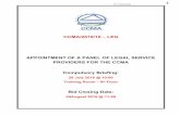 CCMA/2016/16 LEG APPOINTMENT OF A PANEL OF … of Legal... · CCMA/2016/16 – LEG APPOINTMENT OF A PANEL OF LEGAL SERVICE PROVIDERS FOR THE CCMA Compulsory Briefing: ... Reasons