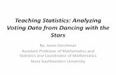 Teaching Statistics: Analyzing Voting Data from Dancing ... statistics... · Teaching Statistics: Analyzing Voting Data from Dancing with the ... the final tally was based ... •Dialidol