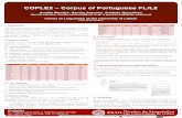 COPLE2 – Corpus of Portuguese FL/L2 · COPLE2 – Corpus of Portuguese FL/L2 ... Following the trend towards learner corpus research applied to less commonly taught ... same profile