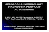 SEROLOGI & IMMUNOLOGY DIAGNOSTIK PENYAKIT …ocw.usu.ac.id/course/download/1110000096... · penyakit autoimmun pengertian dasar : autoimmunitas : adalah respons imun terhadap antigen
