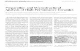 Preparation and Microstructural Analysis of High ... and Microstructural Analysis of High-Performance Ceramics ... and a basically brittle nature. ... rial should be either very hard