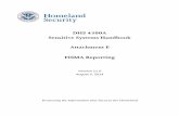 DHS 4300A Sensitive Systems Handbook Attachment E … · Sensitive Systems Handbook Attachment E FISMA Reporting ... NIST SP 800-53, ... DHS 4300A Sensitive Systems Handbook Attachment