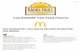 Low FODMAP Fast Food Choices - Rachel Pauls Food€¦ · Low FODMAP Fast Food Choices ... citric acid, lactic acid, acetic ... lactic acid, soy lecithin WATCH-OUTS: Test sensitivity