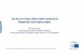 THE ROLE OF PUBLIC EMPLOYMENT SERVICES IN PROMOTING YOUTH ...getAttachment... · Promoting youth labour market transitions in the South Eastern European region, Rome, 15-16 September