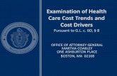 Examination of Health Care Cost Trends and Cost Drivers ... · Examination of Health Care Cost Trends and Cost Drivers Pursuant to G.L. c. 6D, § 8 OFFICE OF ATTORNEY GENERAL MARTHA
